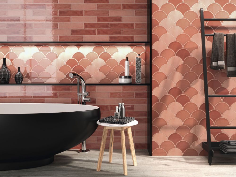 Get the Bathroom Look: Coloured Tiles