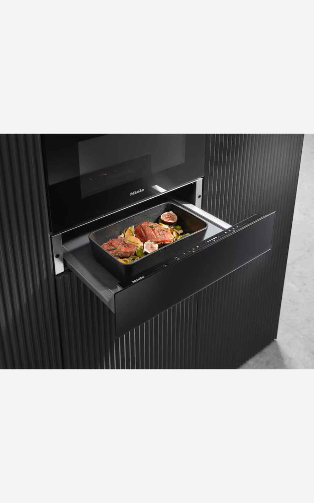 Miele Handleless Gourmet Warming Drawer | Obsidian Black ESW7010