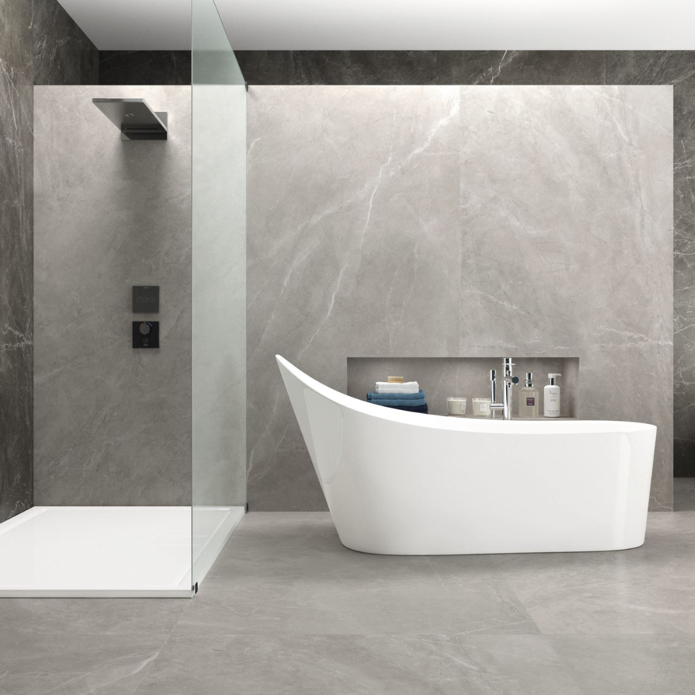 Bakuna Silver Polished 60x120cm Bathroom 2