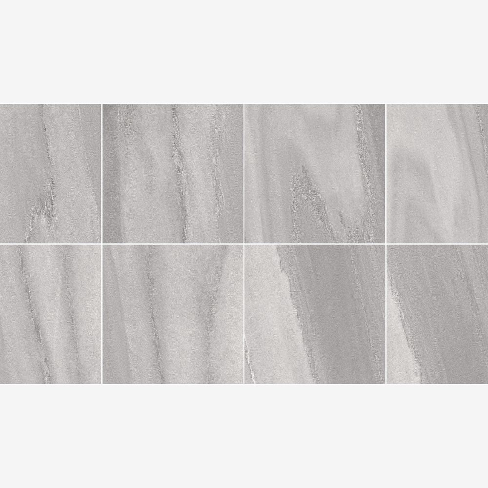 Cristal Grey Porcelain Stone Effect Tile Swatch