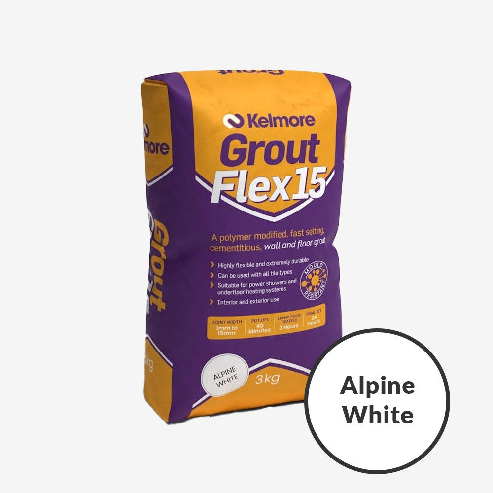 Kelmore Flex15 Wall & Floor Alpine White Grout