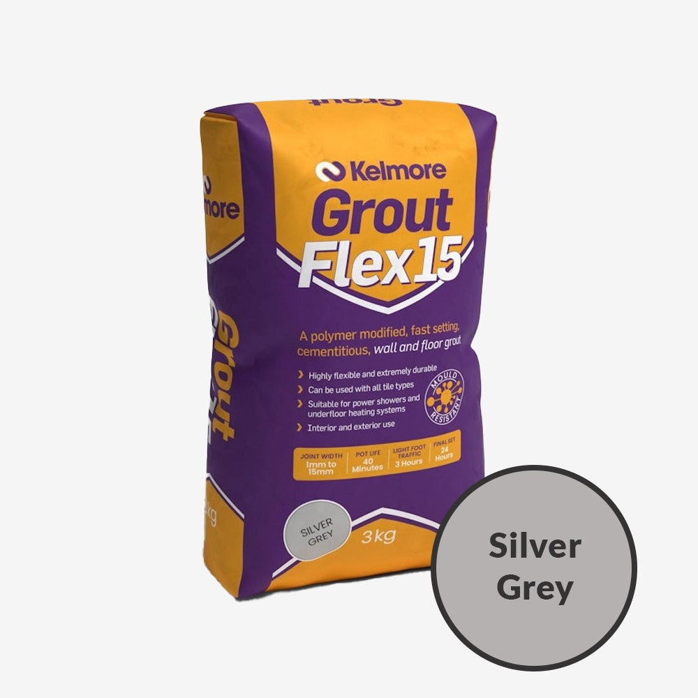 Kelmore Flex15 Wall & Floor Silver Grey Grout