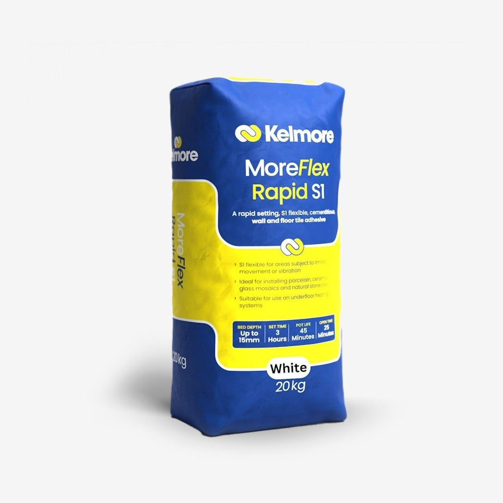 Kelmore MoreFlex Rapid S1 Wall & Floor Tile Adhesive white