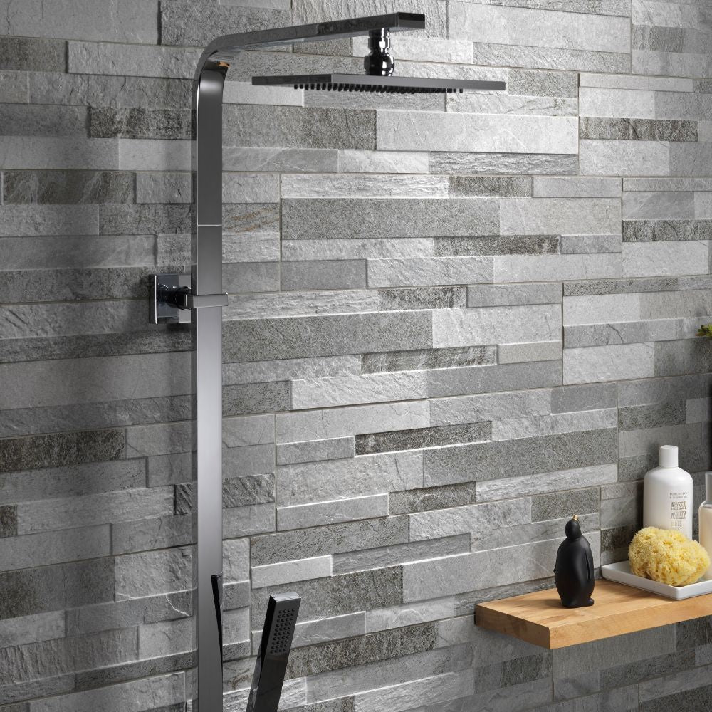 Kube Grey Split-Faced Tile