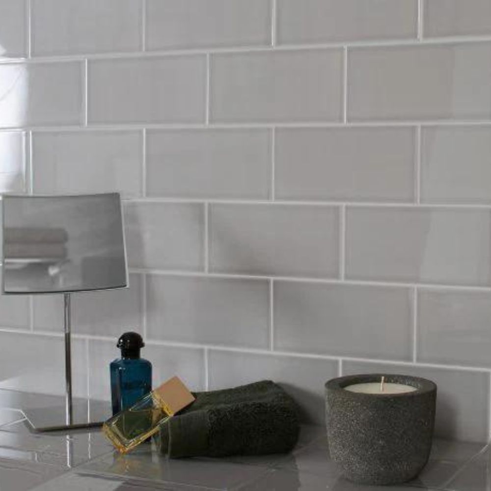 Lesso Dev Slate Grey Brillo Polished Subway Tiles 10 x 20cm Wall Set