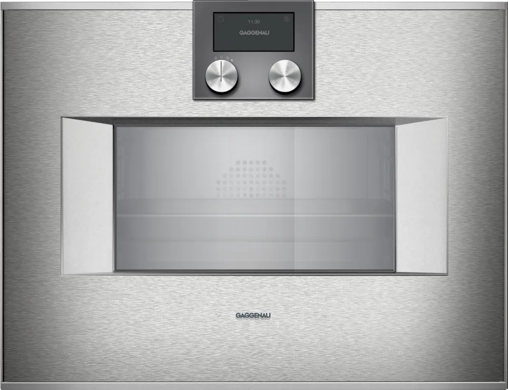 Gaggenau 400 series Combi-steam oven 60 x 45 cm Door hinge: Right, Stainless steel behind glass BS470112