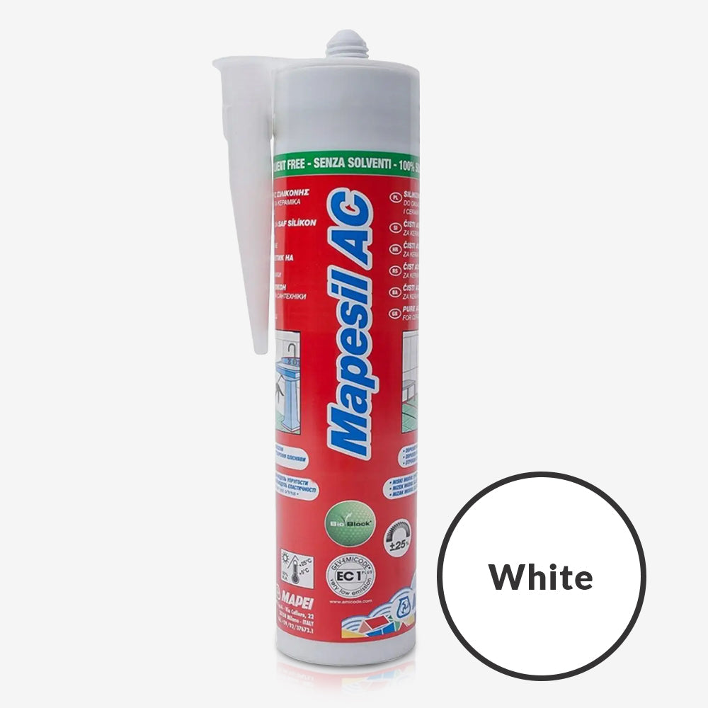 Mapesil Ac Silicone 310ml - White | ROCCIA Outlet