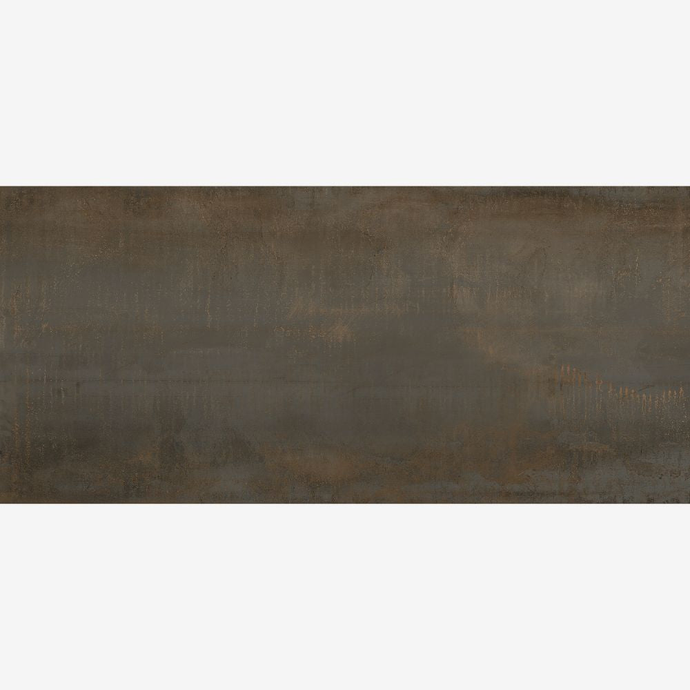 Metalizzed Rust Brown Metal Effect Tile 120 x 260cm Tile Swatch