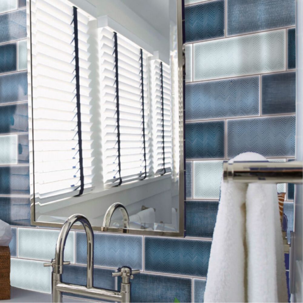 Pacific Azul 10 x 30cm porcelain Tile Bathroom