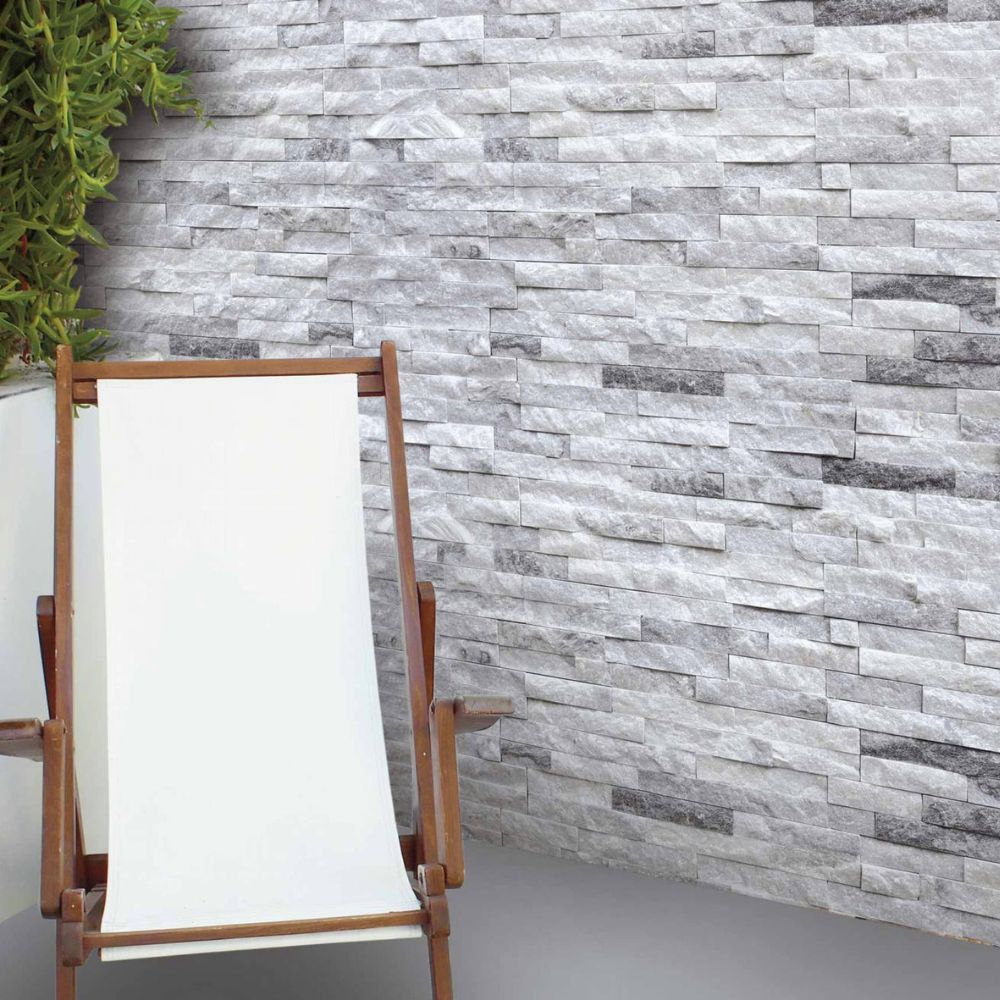 Quazite Gris 15 x 55cm natural Stone Wall Tile Outdoor