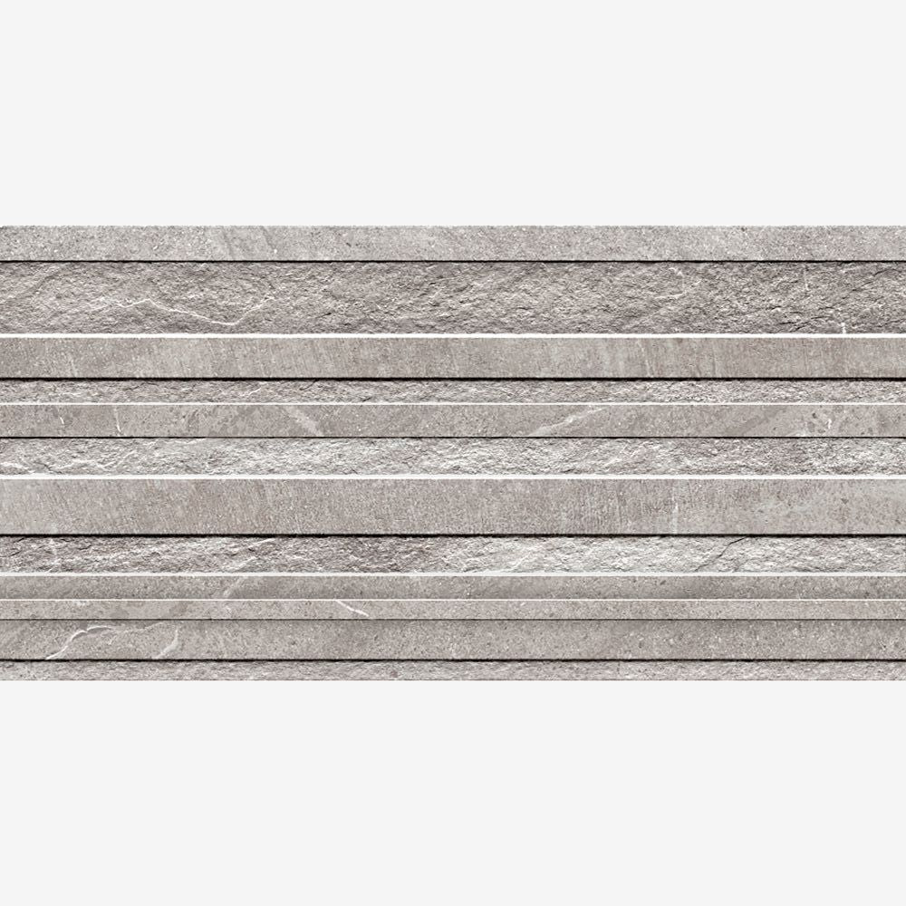 Ray Band Grey Flames Decor 30 x 60cm Tile Swatch