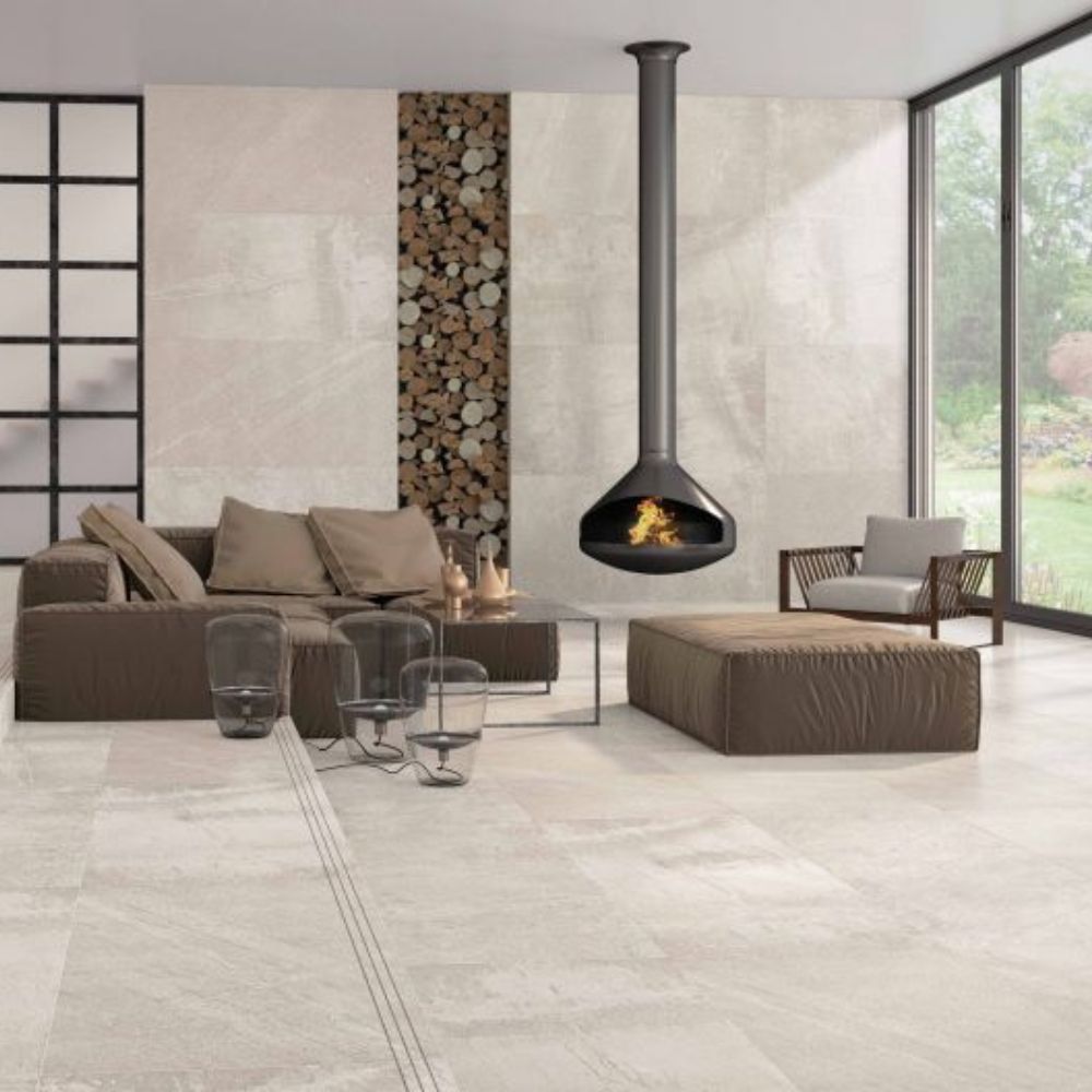 Ray Band Ice 30 x 60cm Tile Living Room Floor and Wall