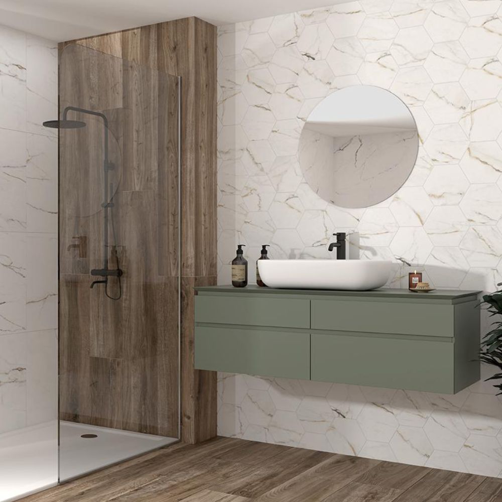 Toronto M Dorado Hexagonal Tile 20 x 23cm bathroom