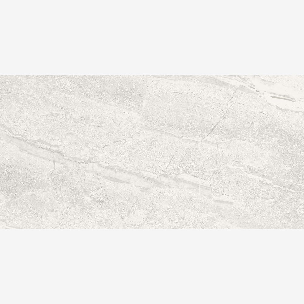 Travstone Gris 30 x 60cm Glossy Stone Effect Porcelain TIle Swatch