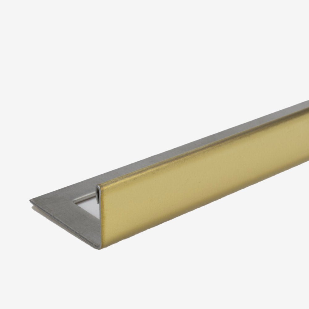 Bright Gold Stainless Steel Tiling Trim L-Shaped - ROCCIA Outlet