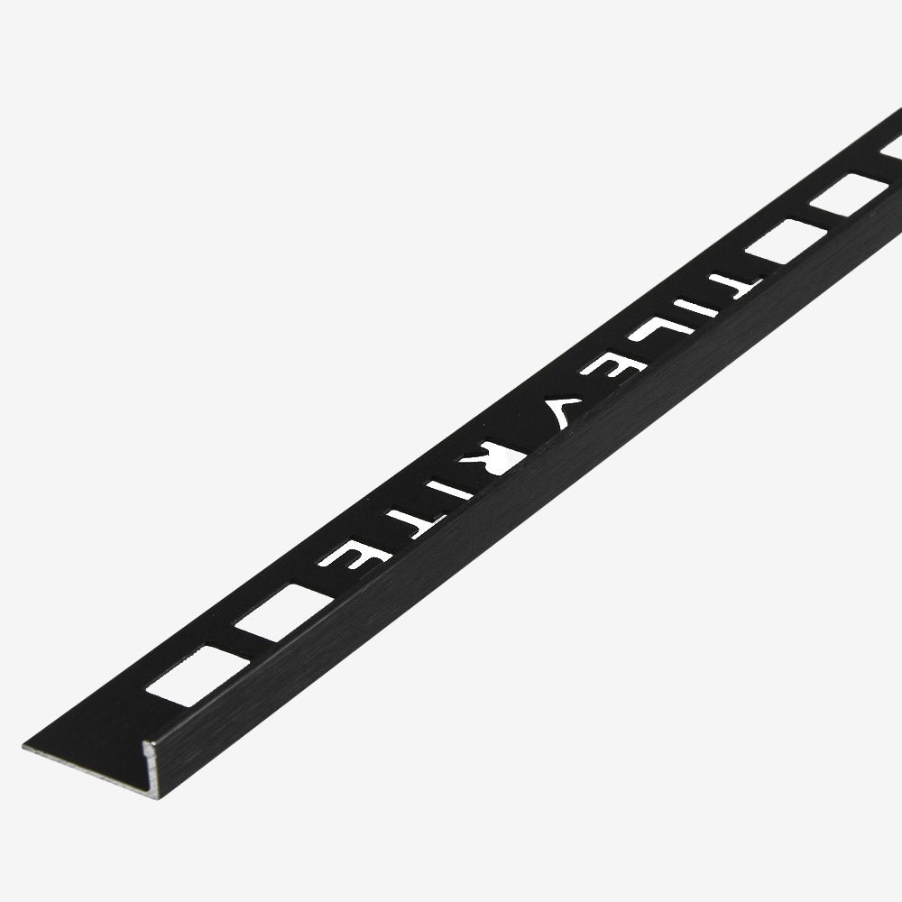 Brushed Black Metal Tiling Trim L-Shaped - ROCCIA Outlet