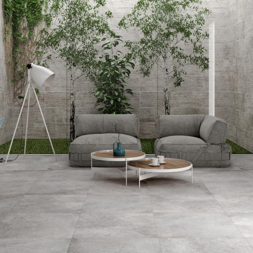 Chess Ash Stone Effect Matt Porcelain Tile - ROCCIA Outlet