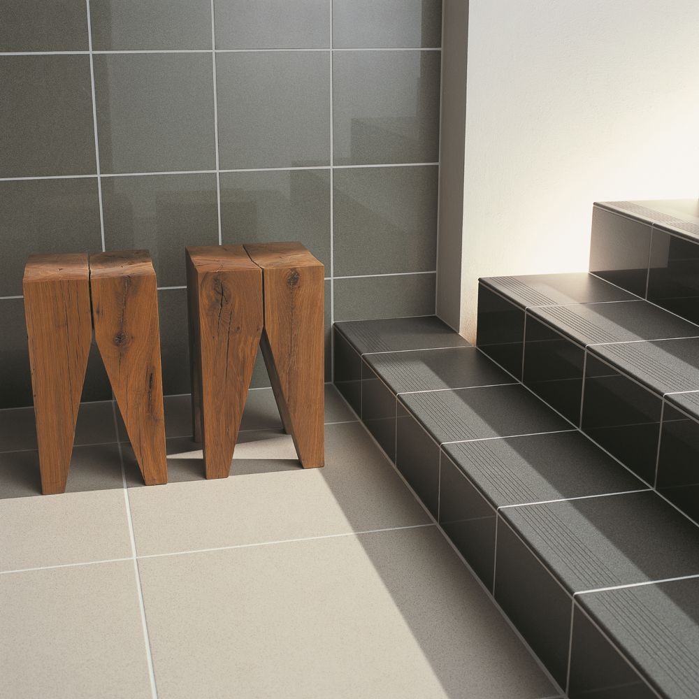 Taurus Granit 65S Antracite 60 x 60cm and 30 x 30cm Tile Staircase